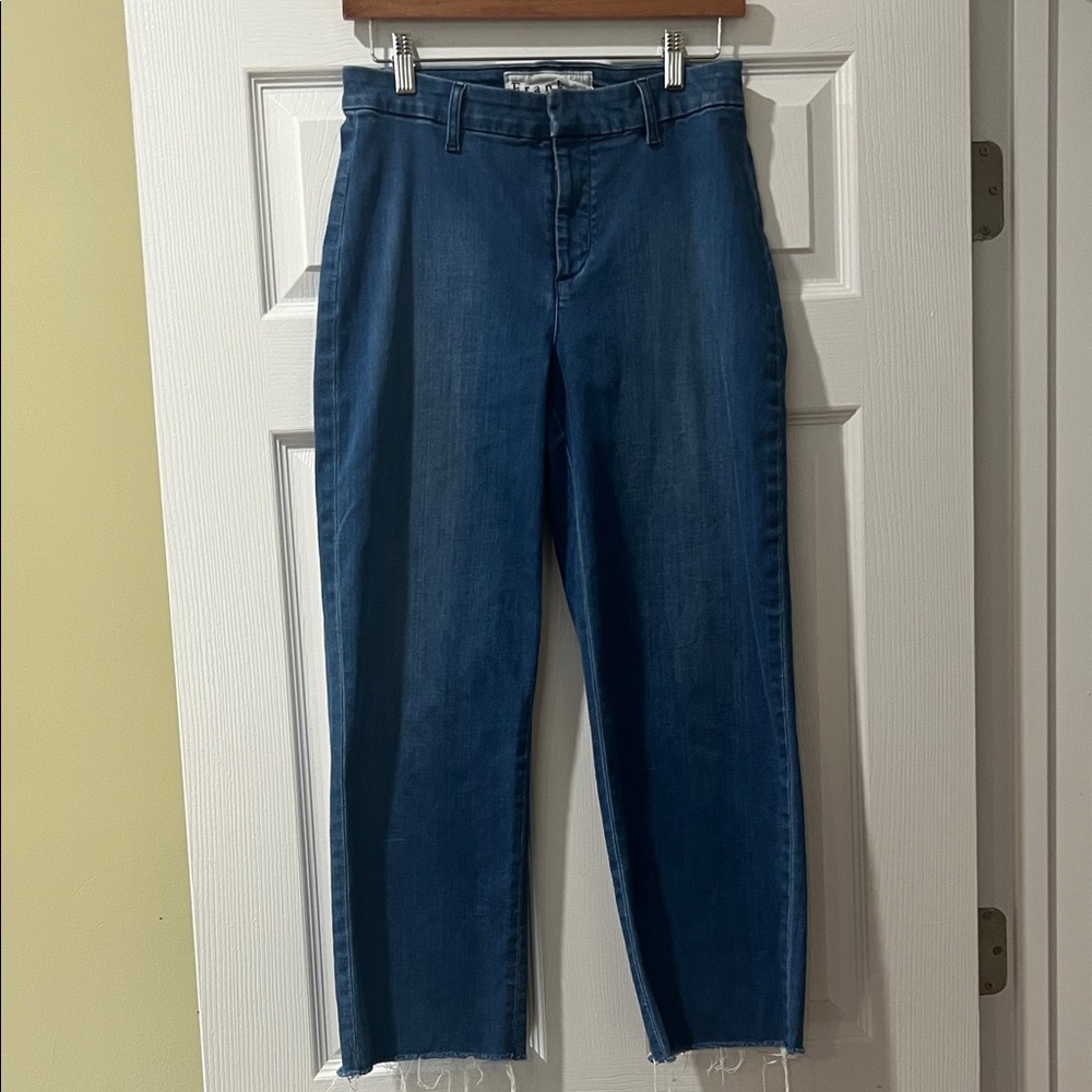 Frank & Eileen Deep Blue Wide Leg Jeans